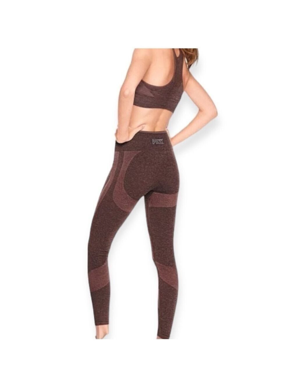 PINK Victoria Secret Purple Seamless High Waist Athletic Leggings Size S Yoga